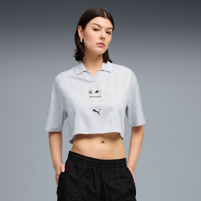 BMW M MOTORSPORT Women's Cropped Polo - Image 2