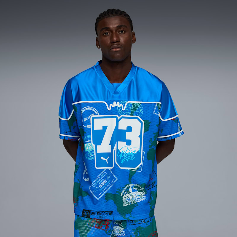 Around The World Men's Patterned Basketball Jersey - Image 2