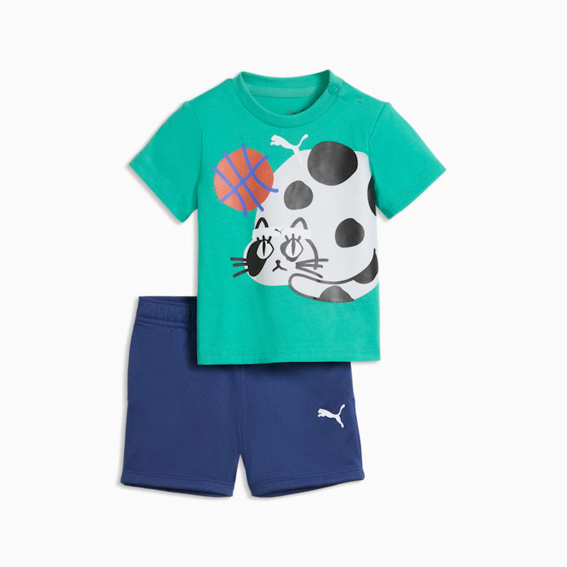 Sporty Cats Matching Set Toddlers' Tee and Shorts Set - Image 2