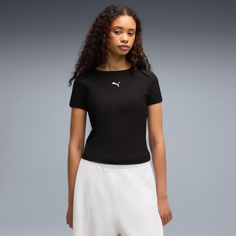 PUMA Essentials Women's Ribbed Slim Tee